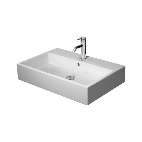 Washbasin 27" Vero Air, w/Overflow+FaucetDeck+1 Faucet Hole Wh